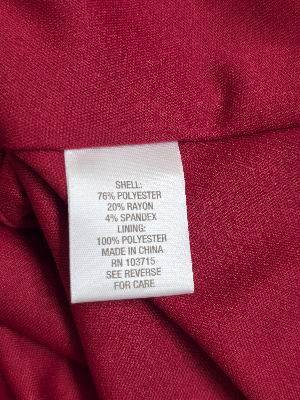 Sharagano Red A-Line Dress with Notch Neck - Picture 6 of 10